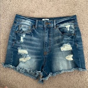 Aeropostale Super High Waisted Denim Shorts